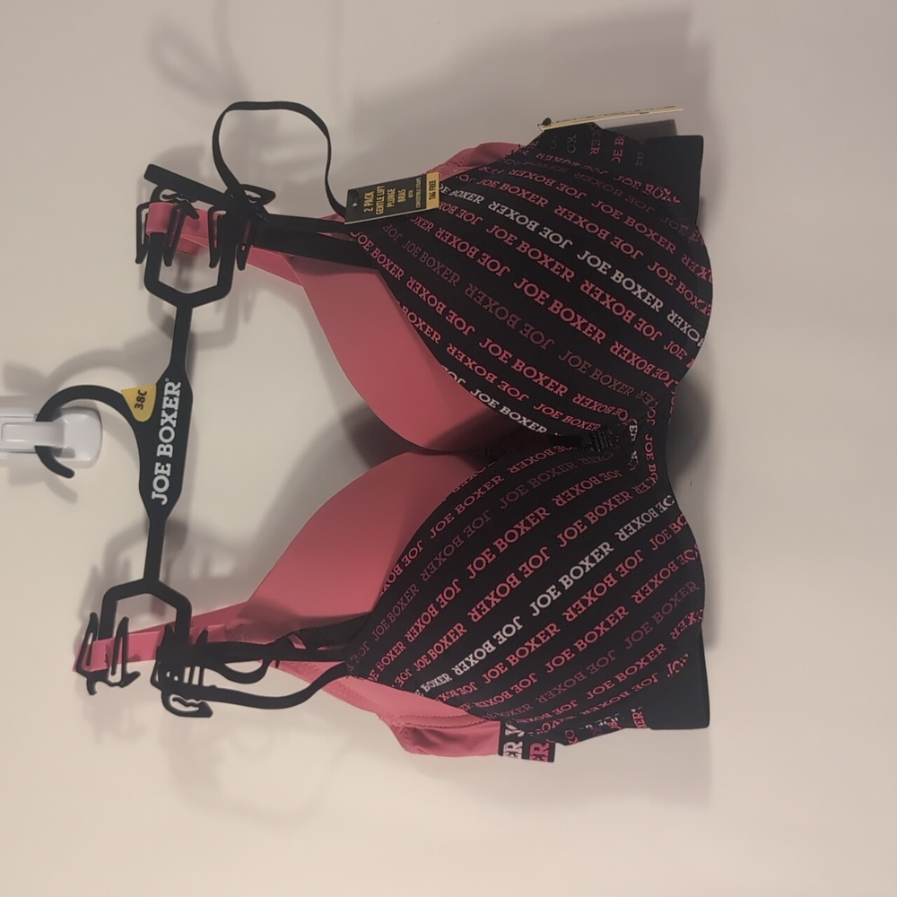 NWTG Joe Boxer Pink/Black 38C Bra Set ✨